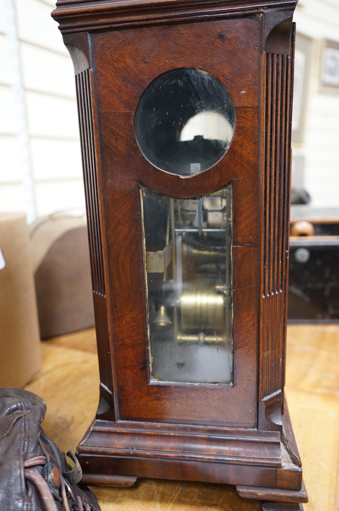 A George III mahogany bracket clock, signed Willm. Willington, London, 54cm high